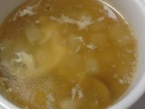 卵白と小エビのスープ